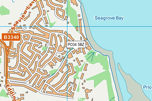 PO34 5BZ map - OS VectorMap District (Ordnance Survey)