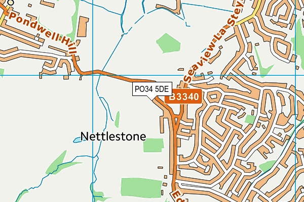 PO34 5DE map - OS VectorMap District (Ordnance Survey)