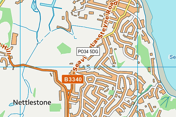PO34 5DG map - OS VectorMap District (Ordnance Survey)