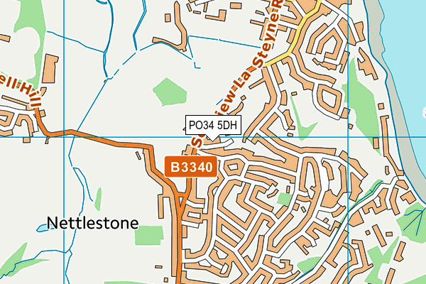 PO34 5DH map - OS VectorMap District (Ordnance Survey)