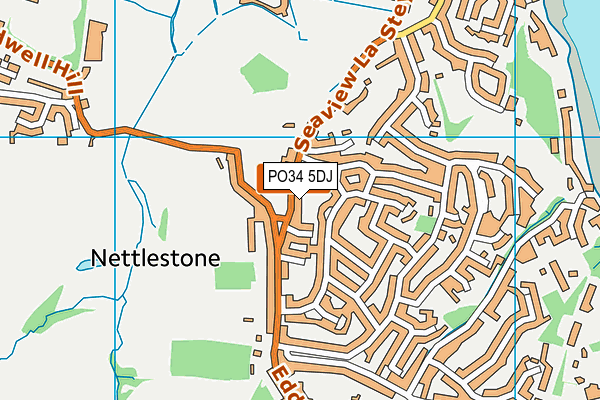 PO34 5DJ map - OS VectorMap District (Ordnance Survey)