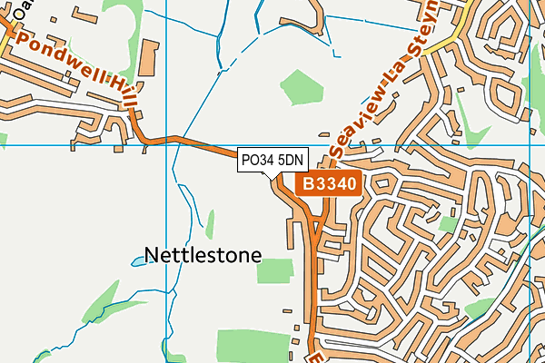 PO34 5DN map - OS VectorMap District (Ordnance Survey)