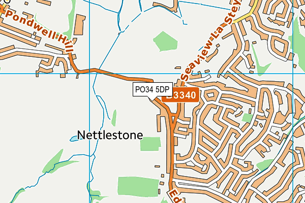 PO34 5DP map - OS VectorMap District (Ordnance Survey)