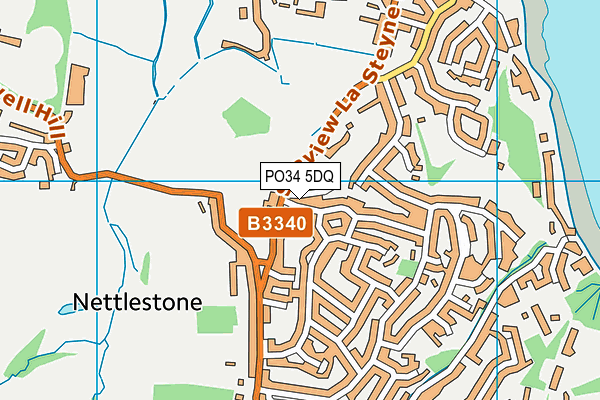 PO34 5DQ map - OS VectorMap District (Ordnance Survey)