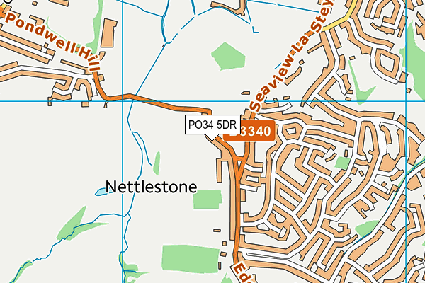 PO34 5DR map - OS VectorMap District (Ordnance Survey)