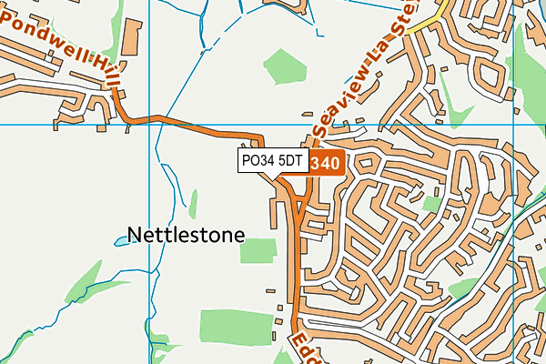 PO34 5DT map - OS VectorMap District (Ordnance Survey)