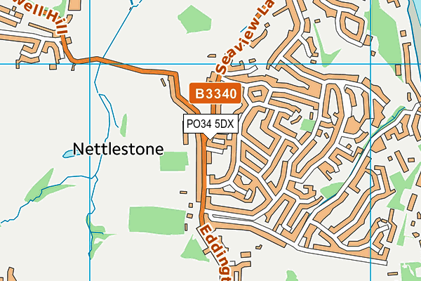 PO34 5DX map - OS VectorMap District (Ordnance Survey)