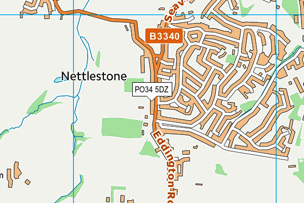 PO34 5DZ map - OS VectorMap District (Ordnance Survey)