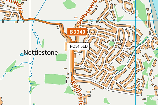 PO34 5ED map - OS VectorMap District (Ordnance Survey)