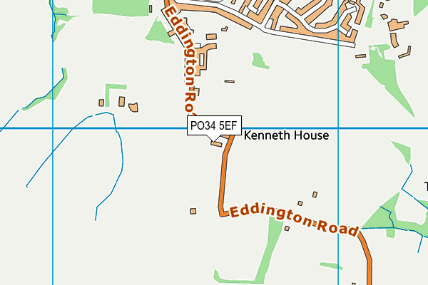 PO34 5EF map - OS VectorMap District (Ordnance Survey)