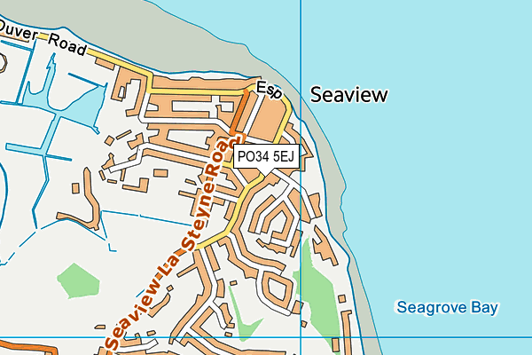 PO34 5EJ map - OS VectorMap District (Ordnance Survey)