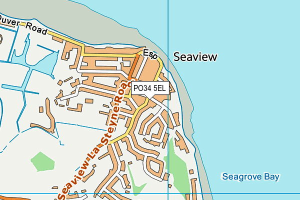 PO34 5EL map - OS VectorMap District (Ordnance Survey)