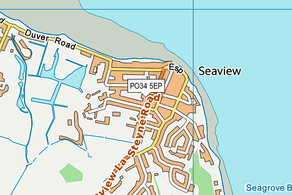 PO34 5EP map - OS VectorMap District (Ordnance Survey)