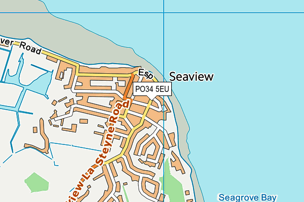 PO34 5EU map - OS VectorMap District (Ordnance Survey)