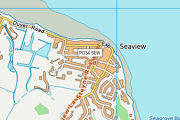 PO34 5EW map - OS VectorMap District (Ordnance Survey)