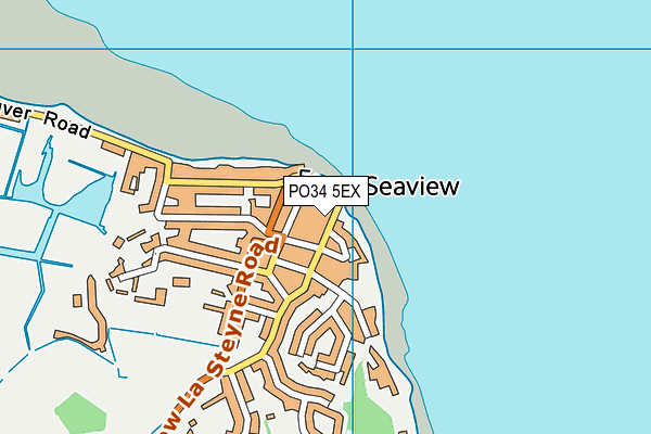 PO34 5EX map - OS VectorMap District (Ordnance Survey)