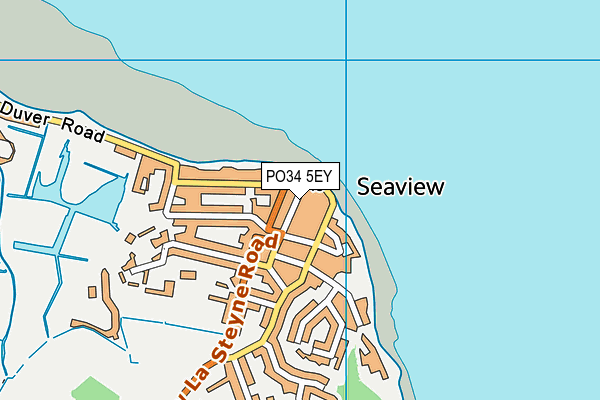 PO34 5EY map - OS VectorMap District (Ordnance Survey)