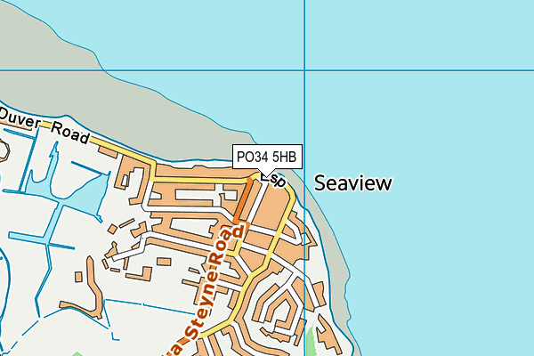 PO34 5HB map - OS VectorMap District (Ordnance Survey)
