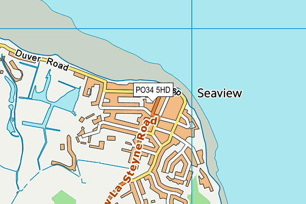 PO34 5HD map - OS VectorMap District (Ordnance Survey)