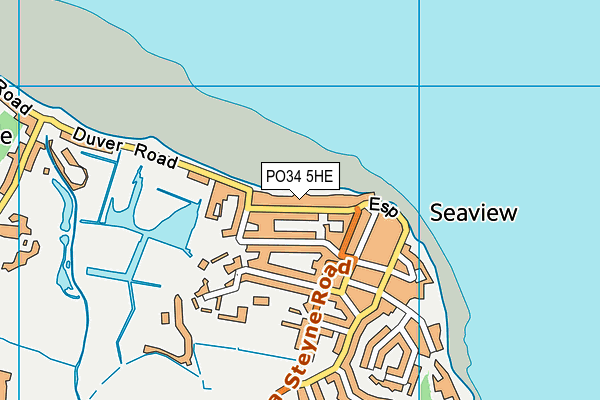 PO34 5HE map - OS VectorMap District (Ordnance Survey)