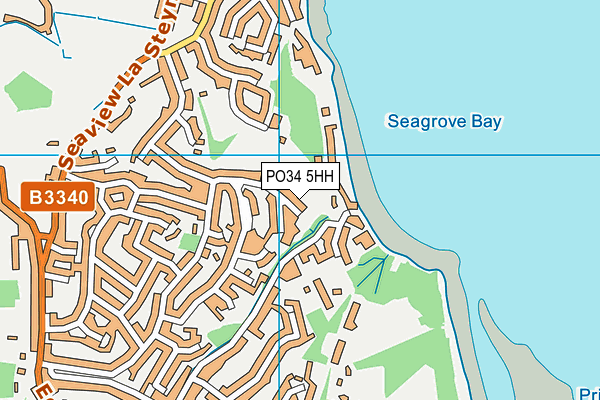 PO34 5HH map - OS VectorMap District (Ordnance Survey)