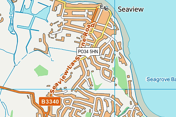 PO34 5HN map - OS VectorMap District (Ordnance Survey)