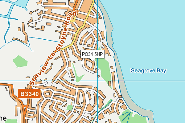 PO34 5HP map - OS VectorMap District (Ordnance Survey)