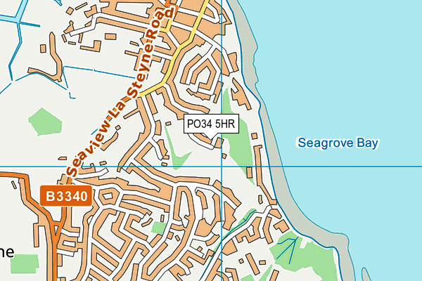 PO34 5HR map - OS VectorMap District (Ordnance Survey)