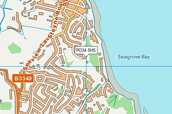 PO34 5HS map - OS VectorMap District (Ordnance Survey)