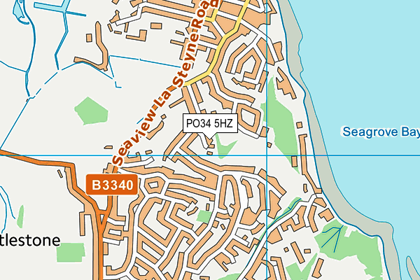 PO34 5HZ map - OS VectorMap District (Ordnance Survey)