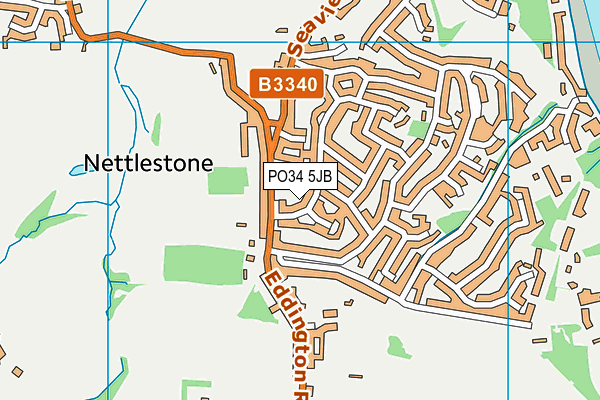 PO34 5JB map - OS VectorMap District (Ordnance Survey)