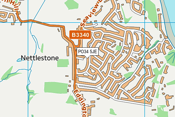 PO34 5JE map - OS VectorMap District (Ordnance Survey)