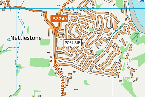 PO34 5JF map - OS VectorMap District (Ordnance Survey)