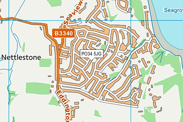 PO34 5JG map - OS VectorMap District (Ordnance Survey)