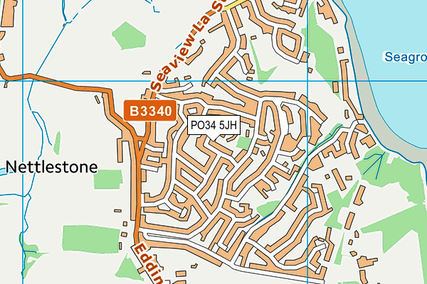 PO34 5JH map - OS VectorMap District (Ordnance Survey)