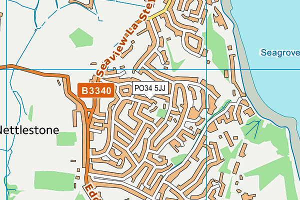 PO34 5JJ map - OS VectorMap District (Ordnance Survey)