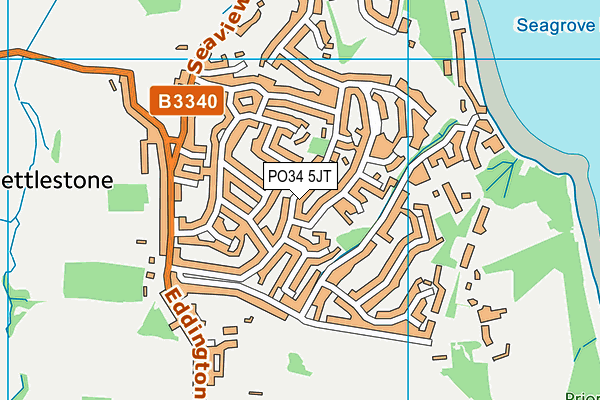 PO34 5JT map - OS VectorMap District (Ordnance Survey)
