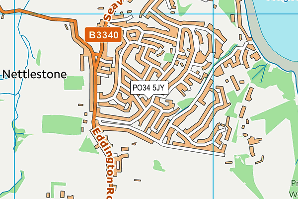 PO34 5JY map - OS VectorMap District (Ordnance Survey)