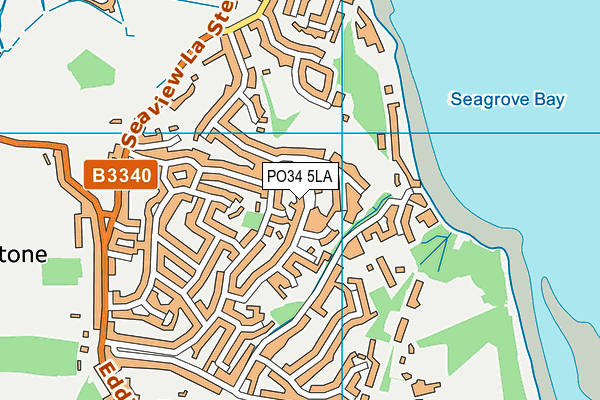 PO34 5LA map - OS VectorMap District (Ordnance Survey)