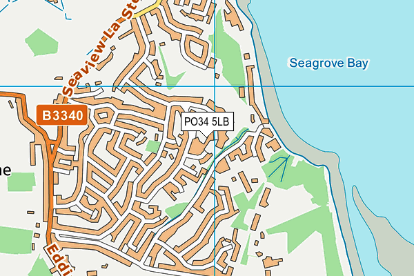 PO34 5LB map - OS VectorMap District (Ordnance Survey)