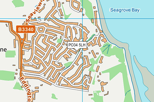 PO34 5LH map - OS VectorMap District (Ordnance Survey)