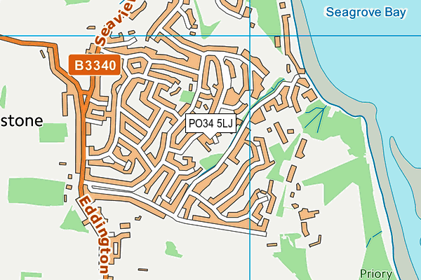 PO34 5LJ map - OS VectorMap District (Ordnance Survey)