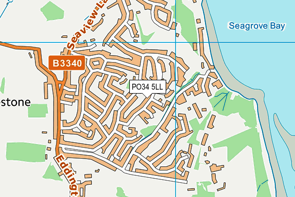 PO34 5LL map - OS VectorMap District (Ordnance Survey)