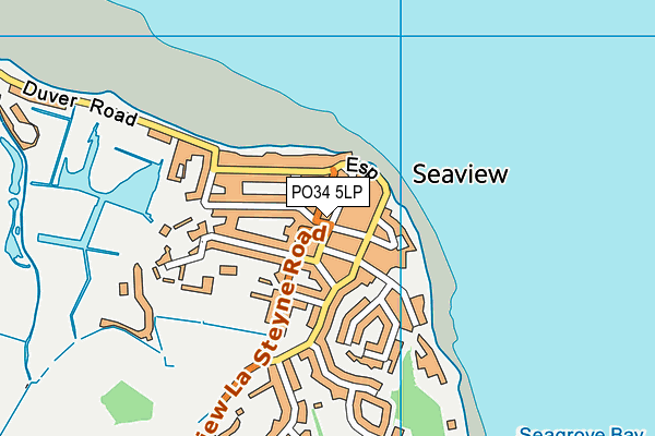 PO34 5LP map - OS VectorMap District (Ordnance Survey)