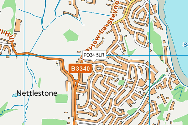 PO34 5LR map - OS VectorMap District (Ordnance Survey)