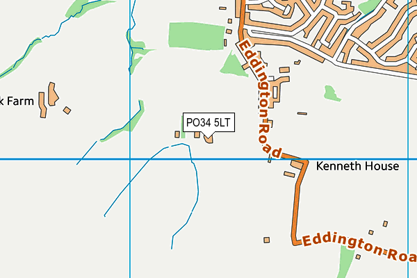 PO34 5LT map - OS VectorMap District (Ordnance Survey)