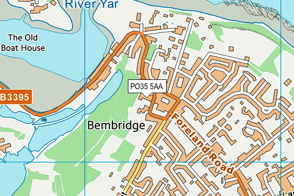 PO35 5AA map - OS VectorMap District (Ordnance Survey)