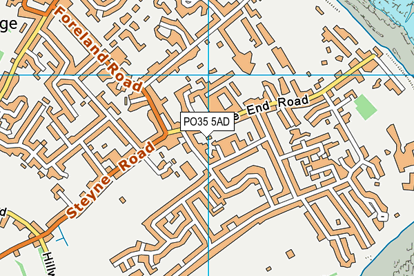 PO35 5AD map - OS VectorMap District (Ordnance Survey)