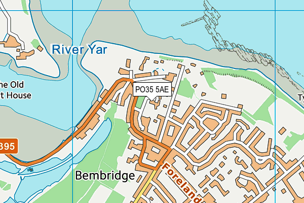 PO35 5AE map - OS VectorMap District (Ordnance Survey)