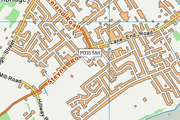 PO35 5AH map - OS VectorMap District (Ordnance Survey)